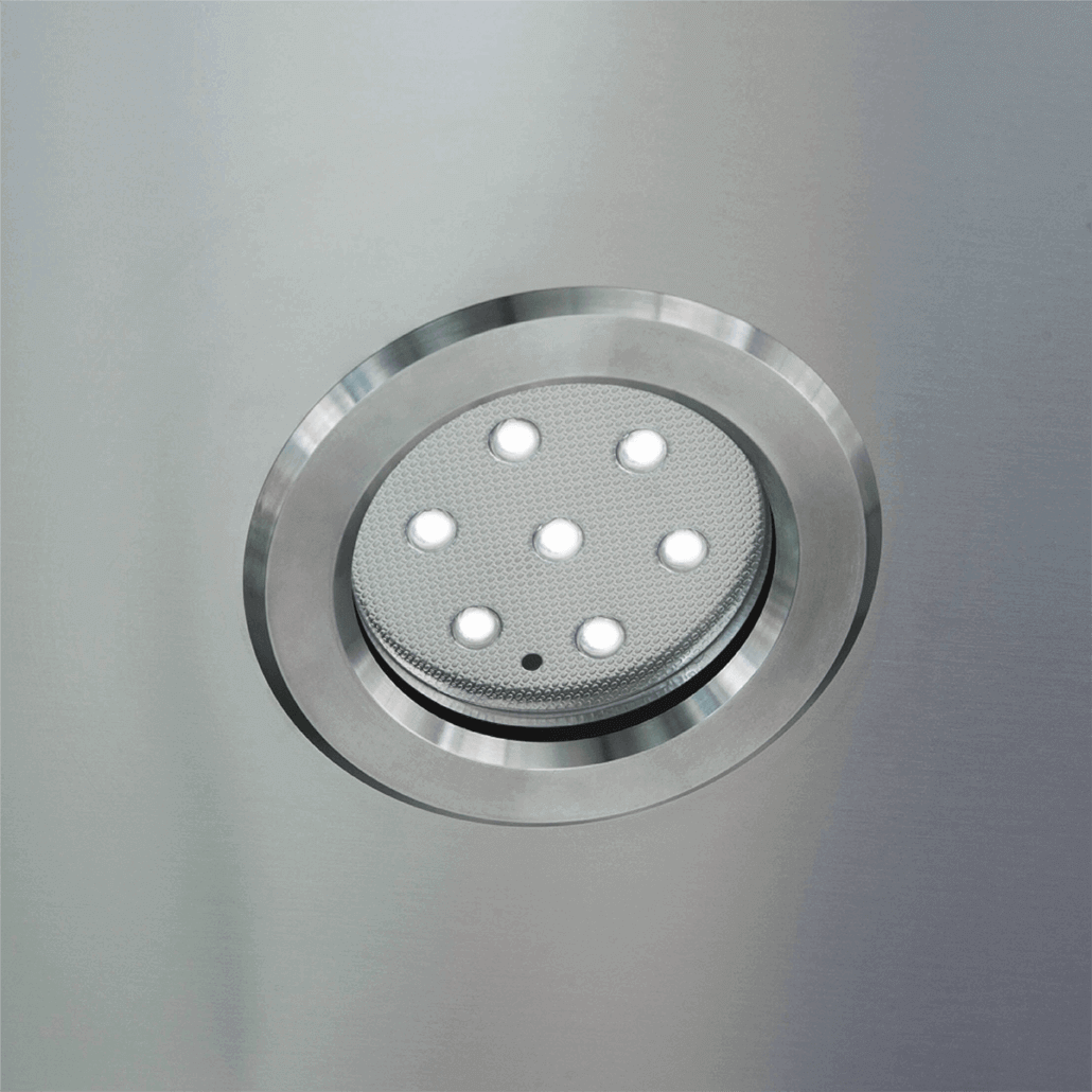 Detalle techo ascensor antivandálicos