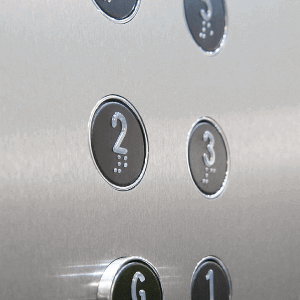 Botones ascensor antivandálico